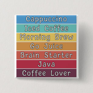 Coffee Lover   15 Cm Square Badge