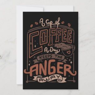 Coffee Lover A Cup Of Coffee A Day Thank You Card