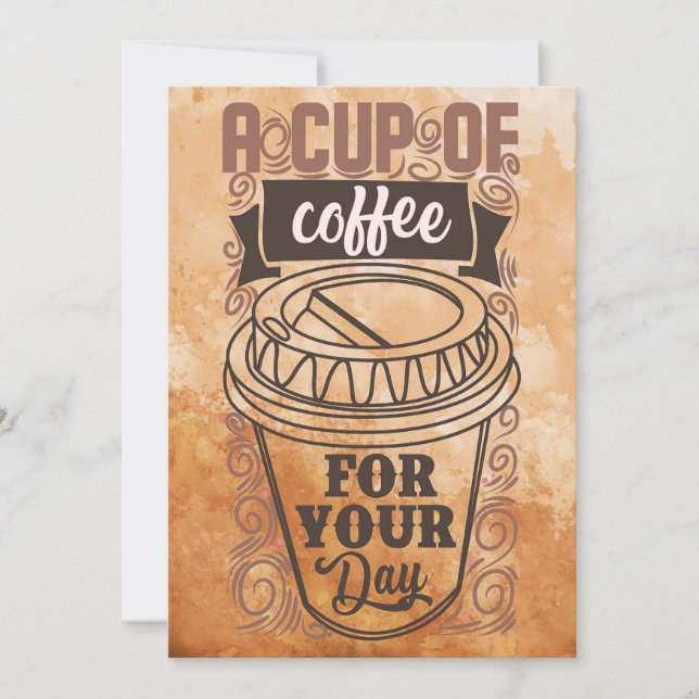 Coffee Lover A Cup Of Coffee Invitation (Front)