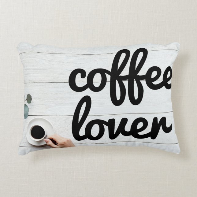 Coffee Lover Accent Pillow (Front)