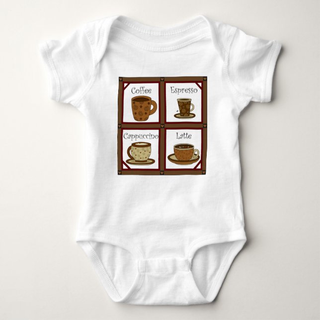 Coffee Lover Baby Bodysuit (Front)