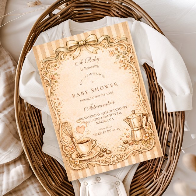 Coffee Lover Baby Shower Invitation (Creator Uploaded)