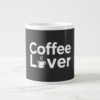 Coffee Lover Bold Typography Mug - Minimalist Blac