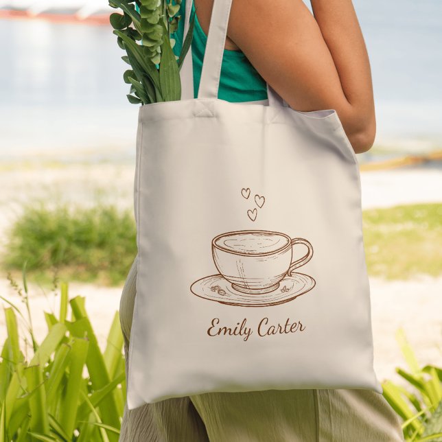 Coffee Lover Bridesmaid Gift | Bridal Shower Tote Bag (Creator Uploaded)