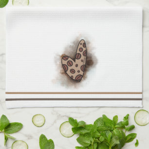 Coffee Lover Caffeinated Heart Kitchen Towel