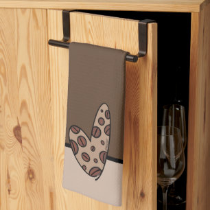 Coffee Lover Caffeinated Heart Kitchen Towel