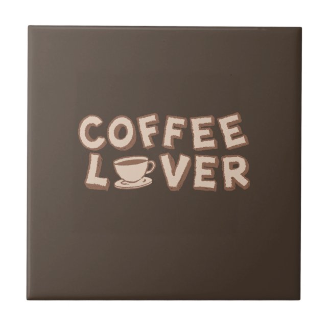 Coffee Lover Ceramic Tile (Front)