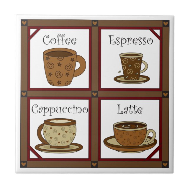 Coffee Lover Ceramic Tile (Front)