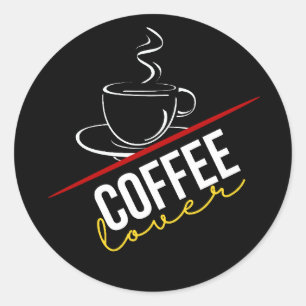 Coffee Lover Classic Round Sticker
