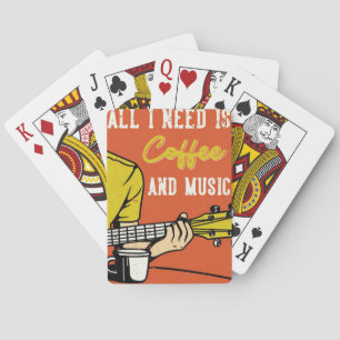 Coffee Lover Coffee And Music Playing Cards