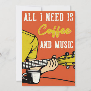 Coffee Lover Coffee And Music Thank You Card
