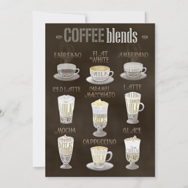 Coffee Lover Coffee Blends All Invitation (Front)