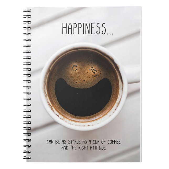 Coffee Lover Coffee Is Happiness Notebook (Front)