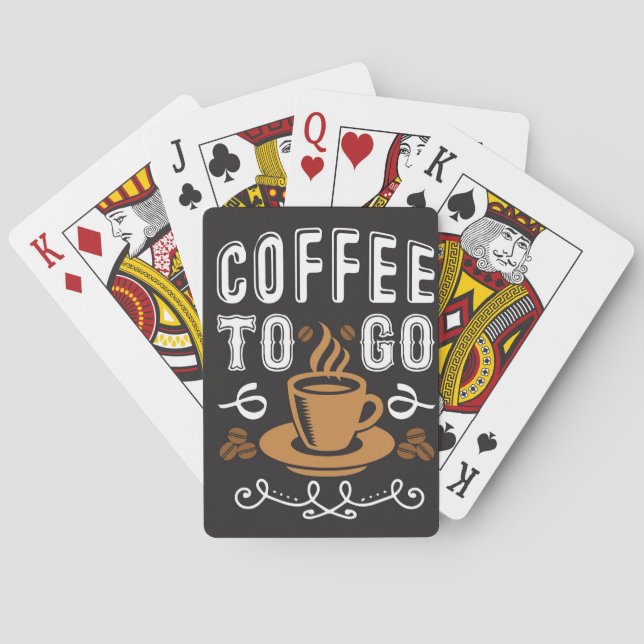 Coffee Lover Coffee To Go Playing Cards (Back)