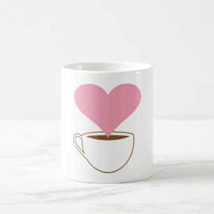 Coffee lover. Cup of coffee. Smoke heart shaped