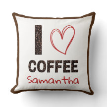 Coffee Lover Custom Name Coffee Bean Design