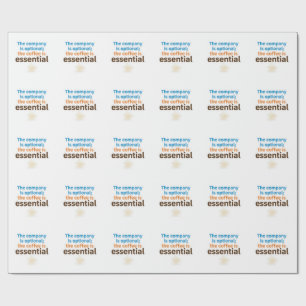 Coffee Lover Daily Ritual Sticker Wrapping Paper
