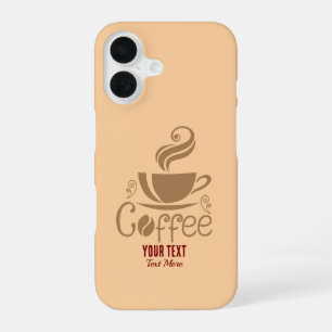 Coffee Lover Design – Minimal Coffee Cup Graphic iPhone 16 Case