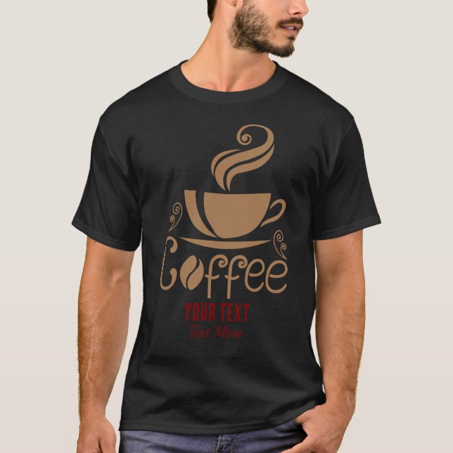 Coffee Lover Design – Minimal Coffee Cup Graphic T-Shirt (Front)