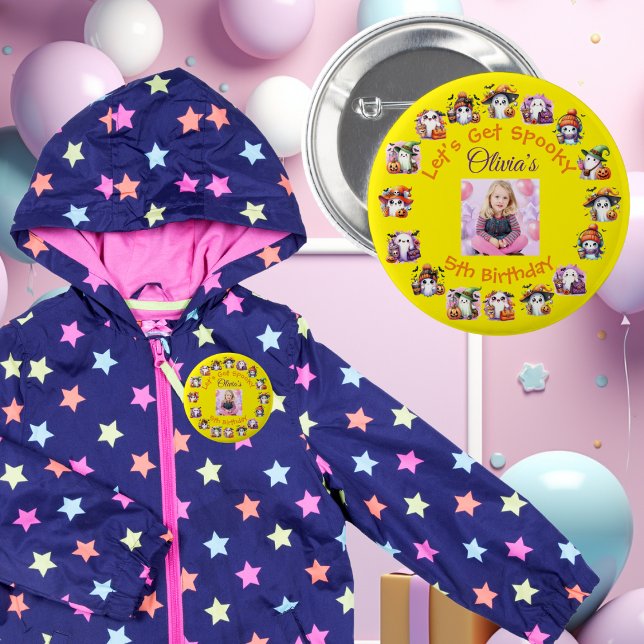  Coffee Lover Ghost Party Button for Kids Birthday (Creator Uploaded)