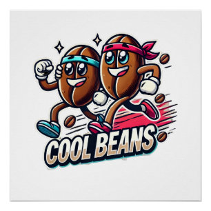 Coffee Lover Gift, Coffee Bean Tee, Coffee Addict Poster