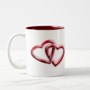Coffee Lover Gift Ideas   Heart Design Two-Tone Coffee Mug