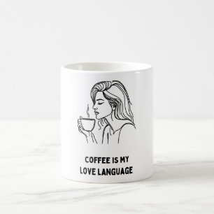 Coffee Lover Girl Mug: Sip and Savour Coffee Mug