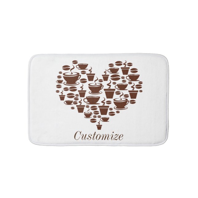 Coffee Lover Heart Thunder_Cove  Bath Mat (Front)