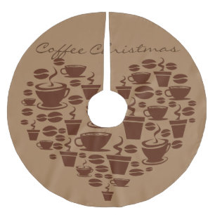 Coffee Lover Heart Thunder_Cove Brushed Polyester Tree Skirt
