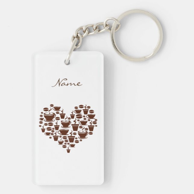 Coffee Lover Heart Thunder_Cove Key Ring (Back)