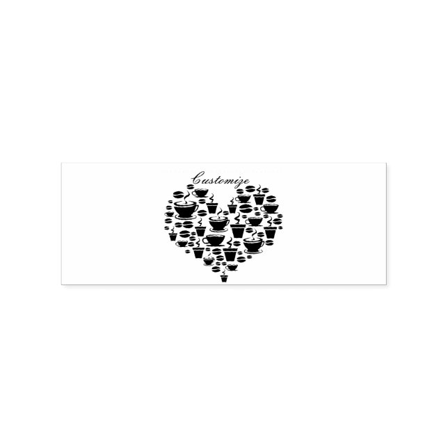 Coffee Lover Heart Thunder_Cove Rubber Stamp (Imprint)