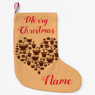 Coffee Lover Heart Thunder_Cove Small Christmas Stocking