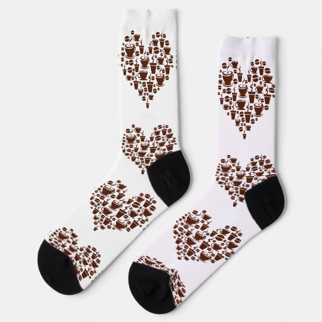 Coffee Lover Heart Thunder_Cove Socks (Left)