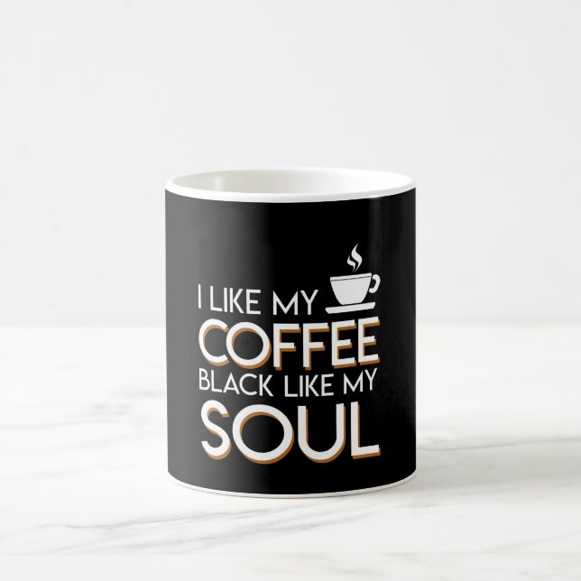 Coffee Lover Like Coffee Black Like Soul Mug (Center)