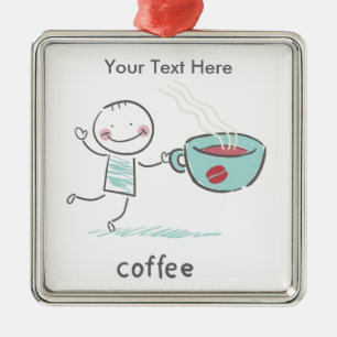 Coffee Lover Metal Ornament