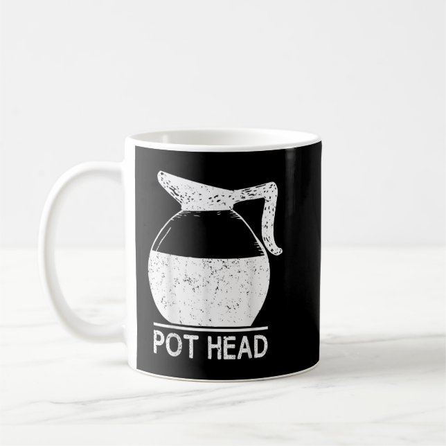 Coffee Lover Pot Head TShirt  Mug (Left)