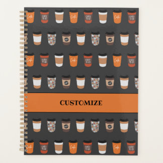 Coffee Lover Retro Tan Brown Planner