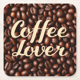 Coffee Lover  Square Paper Coaster