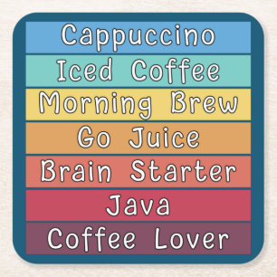 Coffee Lover   Square Paper Coaster