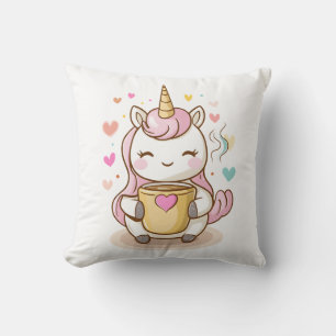 Coffee Lover Unicorn (1) Cushion