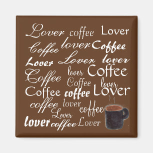 Coffee Lover Words Magnet