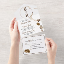 Coffee Lovers all in one wedding invite
