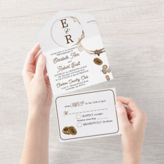 Coffee Lovers all in one wedding invite