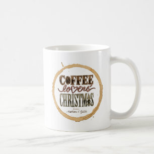 Coffee Lovers' Christmas Signature Wreath White Mug