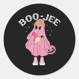 Coffee Lovers Cute Ghost Halloween Costume Boujee Classic Round Sticker