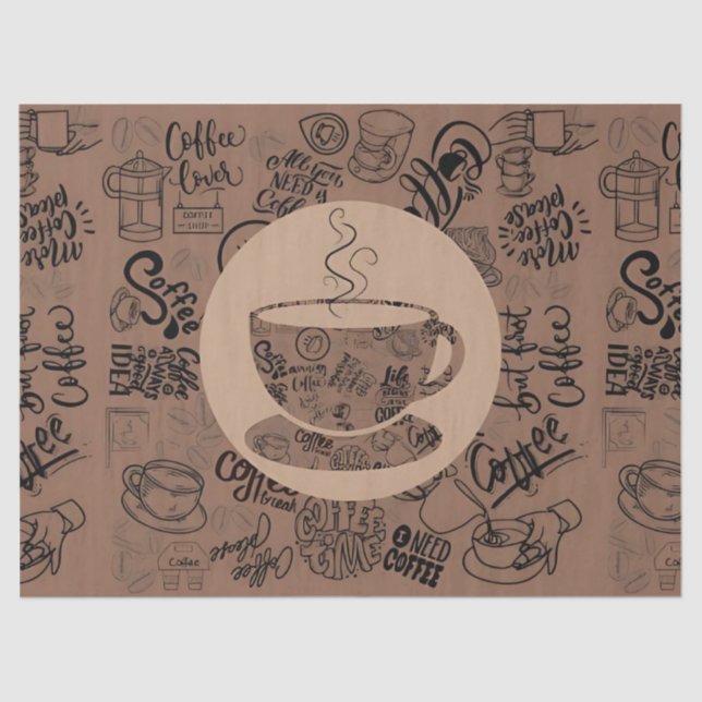 Coffee Lovers' Delight Tissue Paper (Front)