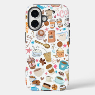 Coffee Lover's Doodle iPhone / iPad case