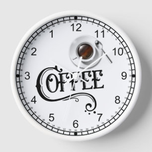 Coffee lovers funny backward clock face 