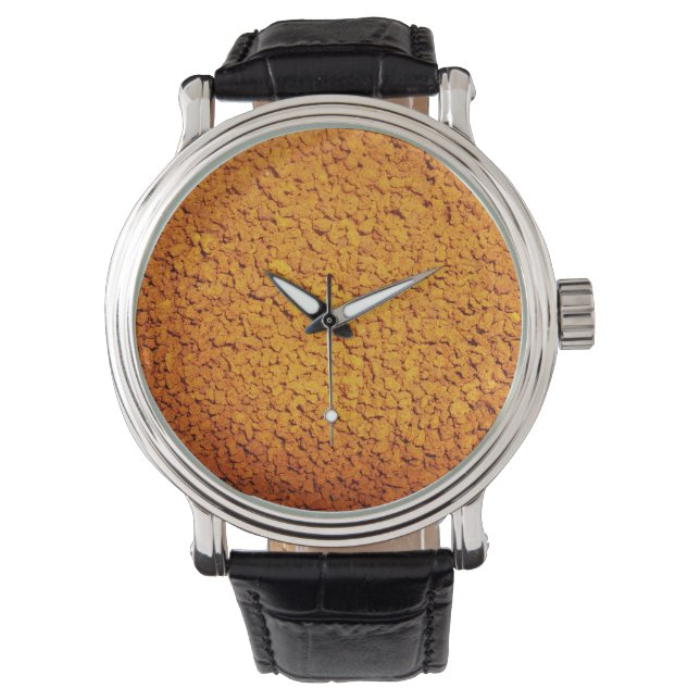 Coffee Lovers Granules, Leather Watch (Front)