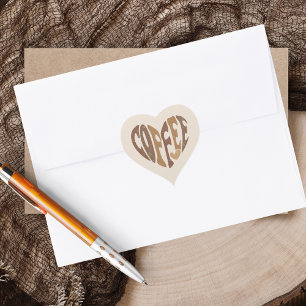 Coffee Lover's Heart Sticker